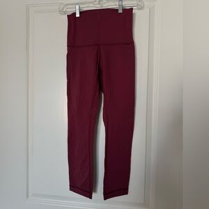 Lululemon Burgundy High Rise Leggings Full Length Size 4